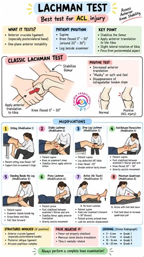 Lachman Test Explained for ACL injury | Modifications | ACL Tear Test #shorts