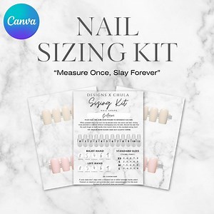 Digital Nail Sizing Kit: Editable Canva Template (instant Download) - Etsy