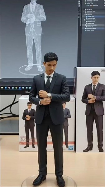 "Ultra Realistic 3D Model to Figurine | Hyper Detailed Suit Character"#3DModel #HyperRealistic