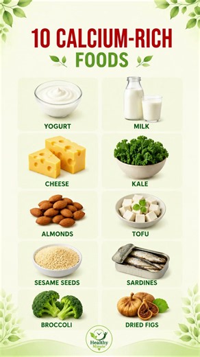 10 Calcium-Rich Foods for Strong Bones & Better Health 🦴🥛 #healthtips