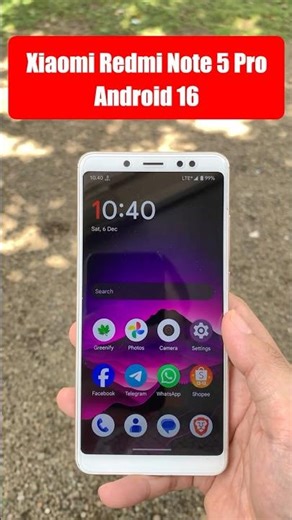 Xiaomi Redmi Note 5 Pro Android 16 #Android16 #RedmiNote5Pro #ProjectInfinityX