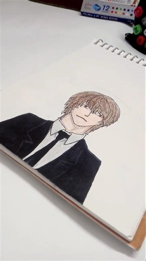 Drawing LIGHT YAGAMI from DEATH NOTE #art #trending