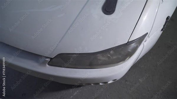 Tuning car. engine in garage. the drift car . Car service. Close-up, Car Repair at Service station. avttomobile engine block at service station, brake pads, polishing cars, automobile