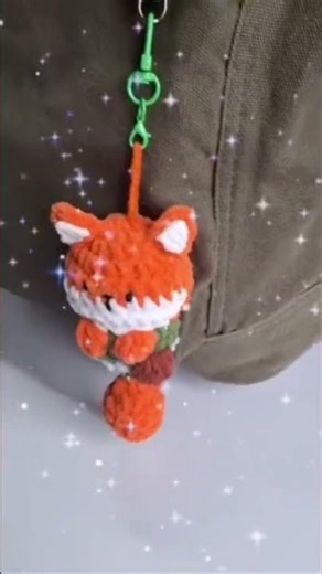 Fox Keychain crochet #shorts , #crochet #amigurumi , #diy , #crochetkeychain , #handmade , #cute