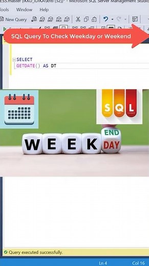 SQL Tricks | Weekday or Weekend ? #sqltricks #FallintoShorts