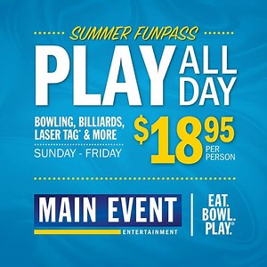 3.5K reactions · 1.7K shares | You bring your friends. We handle the FUN! Play your favorite activities ALL day, just $18.95 | Main Event | Facebook