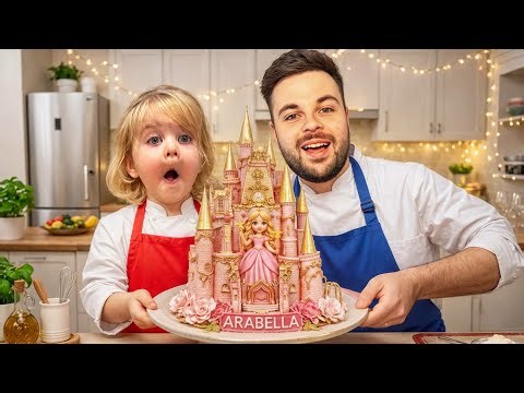 We Tried Making a GIANT Princess Cake! 👑 (Daughter & Daddy)