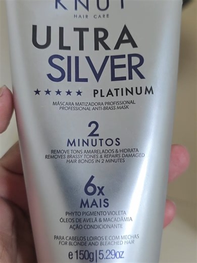 Depois que agir nos cabelos, eu lavo como de costume, usando... Shampoo condicionador Creme finalizardor #CabelosBracos#Matizador#Desamarelador#GrisalhosLindos#Grisalhos