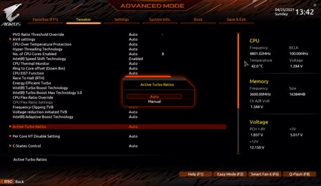Gigabyte Z590 AORUS Master BIOS Overview