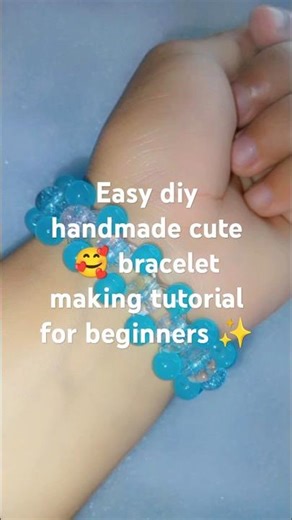 Cute 🥰 Beaded Bracelet Making Tutorial | Easy DIY Jewelry for Beginners#diy#bracelet#tutorial#Shorts