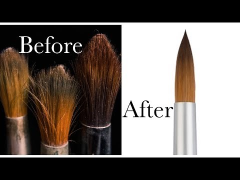 How To Fix / Reshape Damaged Paint Brush | Artist's Quick Tips