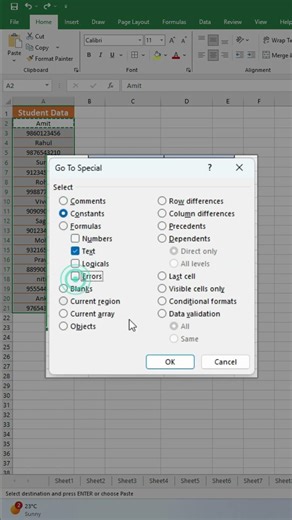 🪄 Ctrl + G Excel Trick | Copy Paste Smartly 🔥