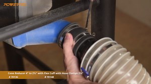 ‎POWERTEC 2-1/2 in. Dust Control Flex Cuff with Key Hose Clamps for Woodworking Dust Collection Fittings, Dust Collection System 70337