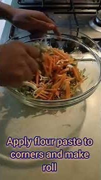 recipe of veg spring roll with pasta fillo. ricetta Di involtini primavera com pasta fillo. #love