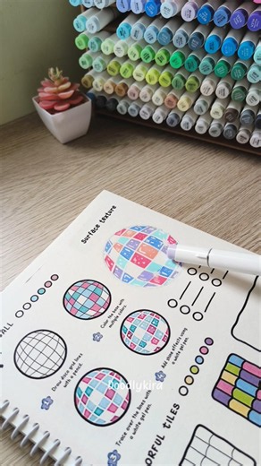 Disco ball texture | doodlykira #doodlykira#cocowyobook # pattern