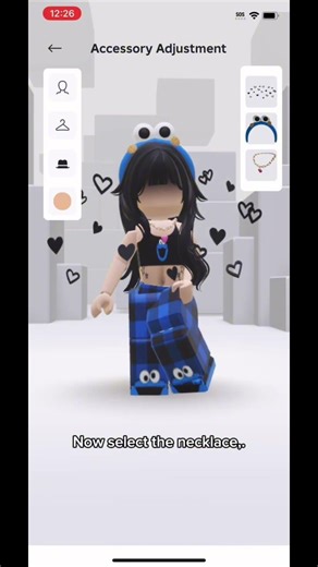 How to simplify your necklaces in Roblox #fyp #roblox #robloxavatar #necklace #cookiemonster