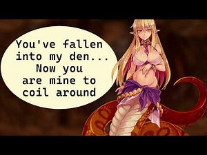 Lamia Girl Coils And Embraces You (F4M) (ASMR Roleplay)