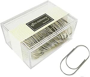 Silver Jumbo Paper Clips, 50pcs 50mm/2" Large Wide Paper Clips Non Skid Smooth Finish Steel Wire Office Supply Accessories