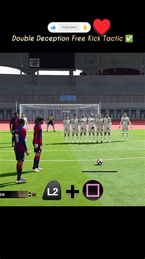 "PES Double Deception Free Kick Tactic 🎯 Score Amazing Goals!" #gaming #pes #fifa