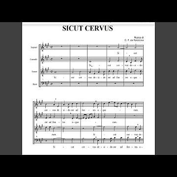SICUT CERVUS Palestrina (Part for Tenor)