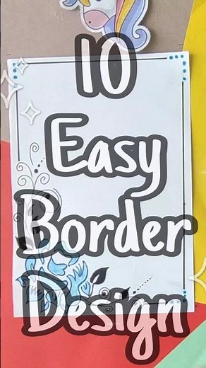 10 Easy Border Design Ideas ✨ | Cute & Simple Notebook & Project Borders #shorts #frontpage #art