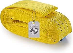 Endless Web Sling 6600 Lbs Vertical Wll 14ft - Endless Loop Strap - Lifting Sling for Construction, Crane Lifting Straps