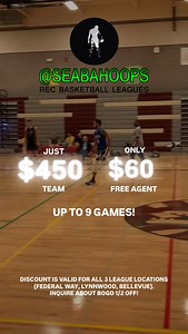 SEABA-North SEABA-East SEABA-South 📅 Upcoming: Jan 2026 | 💰 Cost: $450/team | $60/free agent ————————— Up to 9 games! 3 game reg. season (guaranteed) plus All-Star Game plus League Playoffs plus ALL-SEABA Tournament ————————— HOW TO REGISTER 1) Go to www.seabahoops.com 2) Click ‘League Registration’ in the menu 3) Select ‘Single Player Registration’ or ‘Team Registration’ 4) Select desired division & season 5) Fill in required information 6) Click ‘Register & Pay’ | Hoop Figures