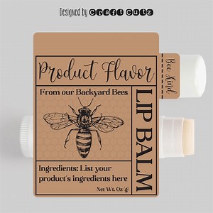 Custom Lip Balm Balm Labels, Kraft Paper Labels, Waterproof Labels, Beeswax Favor Tags, Personalized Lip Balm, Personalized Party Favor - Etsy