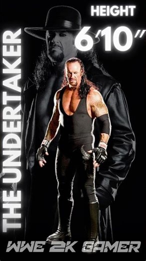 WWE Wrestler Height Comparison of Undertaker #wwe #height #comparison #shorts