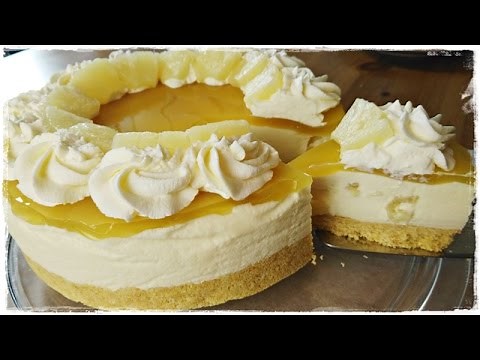 fruchtige 🍍 ANANAS-TORTE mit Frischkäse | ohne Backen