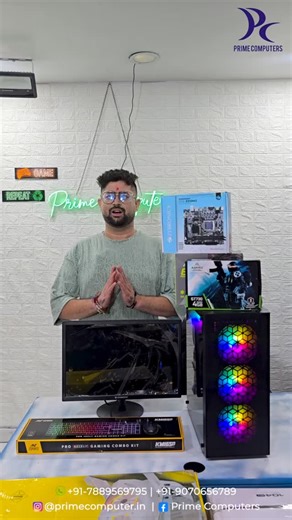 Prime Computers on Instagram: "✨ This Dussehra, let’s celebrate the victory of performance over limits! Prime Computer brings you a power-packed Budget PC under ₹25,000 🔥 – perfect for gaming, work & entertainment. 💻 Configuration Highlights: 🔹 Intel i5 6th Gen Processor 🔹 16GB RAM | 4GB Graphic Card 🔹 500GB WD SSD 🔹 Ant Esports ARGB Cabinet | Gaming Keyboard + Mouse Combo 🔹 19” Monitor | Z310M Motherboard | Windows 11 Why spend more when you can get the best in budget? 🚀 👉 Make this fe