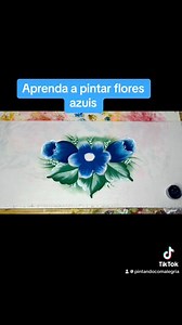 22K views · 1.3K reactions | Aprenda a pintar flor azul | Pintando com alegria | Facebook