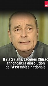 28K views · 120 reactions | Il y a 27 ans, Jacques Chirac annonçait la dissolution de l'Assemblée nationale. Mais contrairement à ce qu'il attendait, c'est l'opposition de gauche qui remporte les élections législatives. | France Inter | Facebook