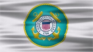United States Coast Guard flag animation. United States Army background