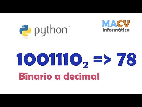 Convertir binario a decimal en Python