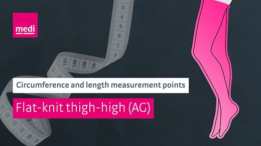 How to measure for flat knitted thigh high (AG) medical compression stockings