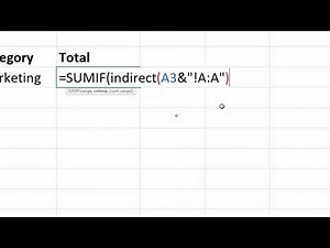 SUMIF with INDIRECT Function for Dynamic Sheet and Table References