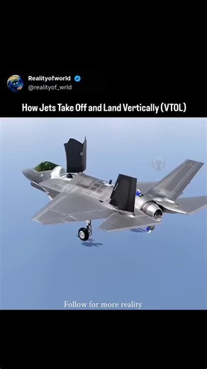 Realityofworld on Instagram: "That video shows a fascinating look at the mechanical engineering behind the F-35B Lightning II, specifically its 3-Bearing Swivel Module (3BSM). This system is what allows the jet to achieve Vertical Take-Off and Landing (VTOL) by redirecting the engine's massive thrust. Credit:-@quantaflix #exploremore #technology #foryou #engineers"