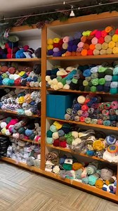 12K views · 582 reactions | Jealous!  Anyone else totally in love with Mikey from The Crochet Crowd 's yarn room? Want to build up your own stash? Find all your dream yarns: https://bit.ly/3vSwH7F | Yarnspirations | Facebook