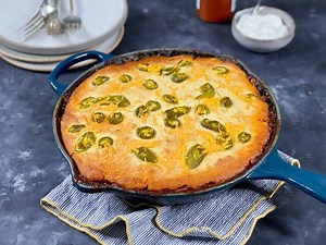 Spicy Pork Tamale Pie with Pickled Jalapeños