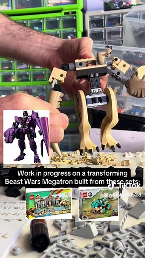 Transforming Beast Wars Megatron LEGO Build