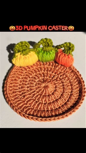 CROCHET: DIY Halloween coaster 🎃 #crochet #halloweendecor #shorts ‪@Aviyacrochet‬