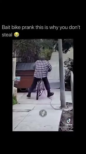 bait bike prank, never steal a parked bicycle -_-