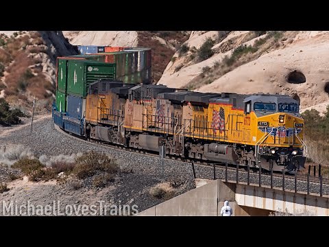Heavy Freight Trains in the Cajon Pass - Part 2 (Walker to Summit)