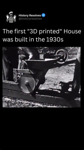 History | Ancient History on Instagram: "In 1939, some architects and engineers experimented with construction methods that resemble modern 3D printing in concept, even though they lacked computers or digital control. These early techniques focused on continuous material extrusion, poured concrete, and layered construction, where walls were formed by guiding wet material through molds or tracks rather than stacking individual bricks. One notable example is the use of slip-form concrete, a proces