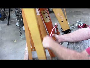 BLEEDING AIR FROM HARBOR FREIGHT ENGINE HOIST