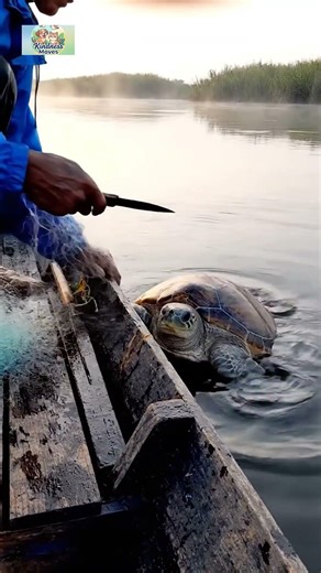 He Cut the Net… And Saved This Turtle’s Life... #wildliferescue