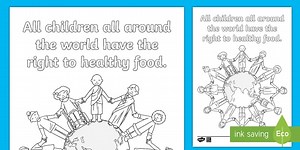 Unicef Day for Change EYFS All Children Have the Right Colouring Page