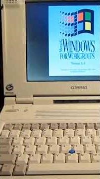 ✅Retro PC: This is 1996 year. COMPAQ LTE 5150 Starting Windows 3.1 ✅ #vintagecomputer #retropc
