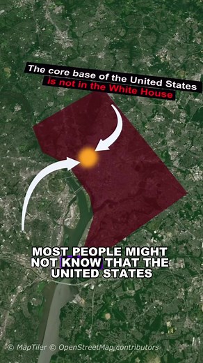 Most people may not know that the core secret base of the United States is not in the White House, but here.#map #geografia #mapa #geography #tiktok #foryou #usa